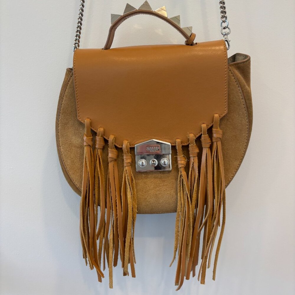 Salar Suede Fringe crossbody bag